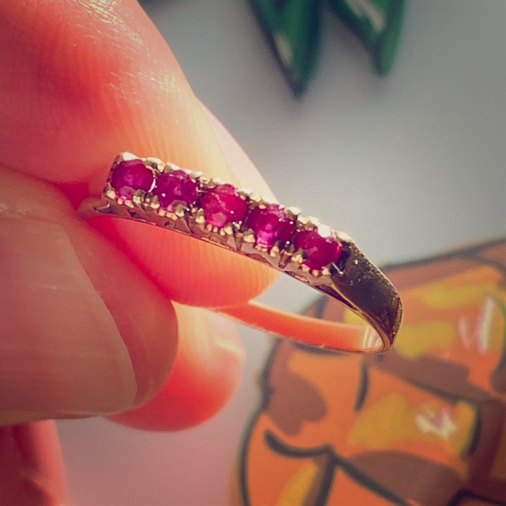 14k gold ruby ring